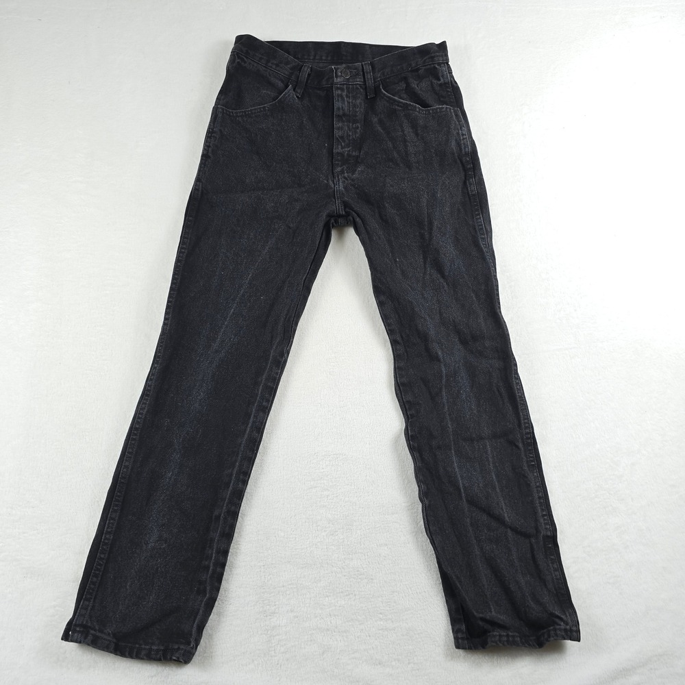 Rustler Mens Black Straight Leg Denim Jeans 33x30 87619CB Cotton Mexico